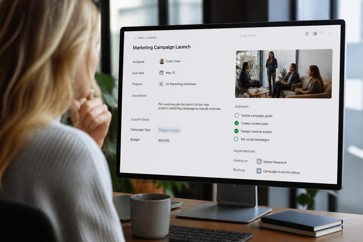 Asana task components